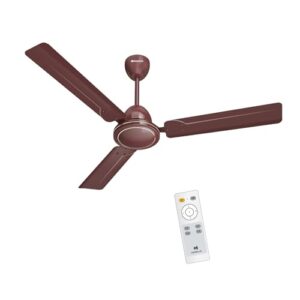 Havells 1200mm Ambrose DX BLDC Motor Ceiling Fan for Home | Remote Controlled, High Air Delivery Fan | 5 Star Rated, Upto 60% Energy Saving| Power: 350 RPM| 2 Year Warranty | (Pack of 1, Brown)