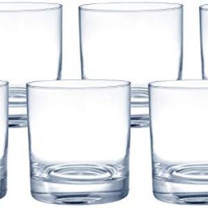 Amazon Brand – Solimo Elitus Whisky Glass Set, 300ml, Set of 6, Transparent