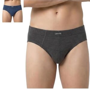 Levi’s 011 Comfort Brief for Men with Contoured Double Pouch, Tag Free Comfort & Smartskin Technology (Pack of 2)