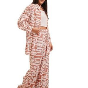 Vishudh Women Regular Fit SHOULDER STRAP CO-ORD SET VPCS000072 Pink M