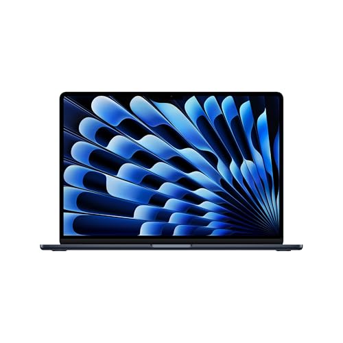 Apple 2026 MacBook Air 15″ Laptop with M5 chip: AI and Apple Intelligence, 38.91 cm (15.3″) Liquid Retina Display, 16GB Unified Memory, 512GB SSD Storage, 12MP Center Stage Camera, Touch ID; Midnight