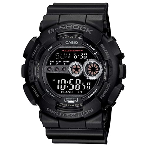 Casio G-Shock GD-100-1BDR Digital Dial Black Resin Strap Men's Watch Shock and 200M Water Resistant G310