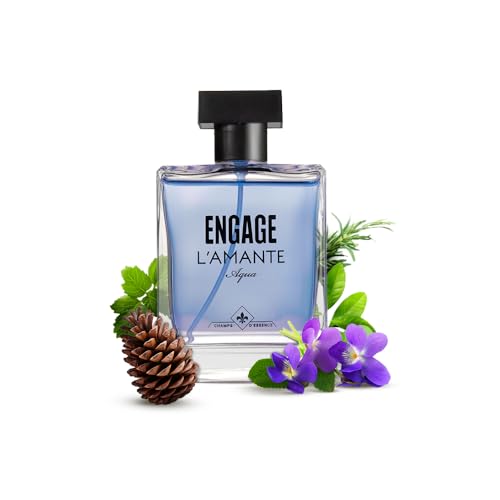 Engage Gift Set - Moments Luxury Perfume Gifts for Men, L'amante Aqua 100ml, Long Lasting Smell Men Perfume, Pack of 1, EDT Fragrance Scent, Best Secret Santa Gift Set by ITC, Eau De Toilette for Man