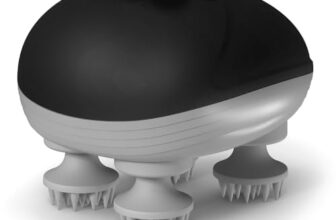 Lifelong Rechargeable Electric Head & Scalp Kneading Massager, 4 Speed Modes, Handheld Portable Head Massager for Hair Growth, Deep Clean and Stress Relieving, (LLM603, Black)