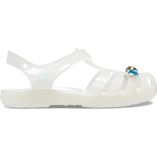 Crocs Unisex Kids Isabella Charm Sandal T Whi Croslite White Sandal | 9 UK |