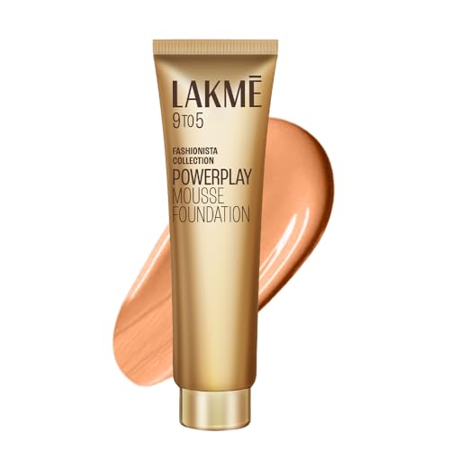 LAKMÉ 9 to 5 Weightless Mousse Foundation Mini|| Rose Ivory|| Natural Matte Finish Cream Foundation - Long Lasting Full Coverage Face Makeup|| 6 g