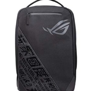 Asus ROG BP1501 39.62 cm (15.6-inch) Stylish Gaming Laptop Backpack, Polyester Material, Large air mesh Back & Luggage Strap, Extra Pocket for Quick Access, 16L Capacity, (Black)