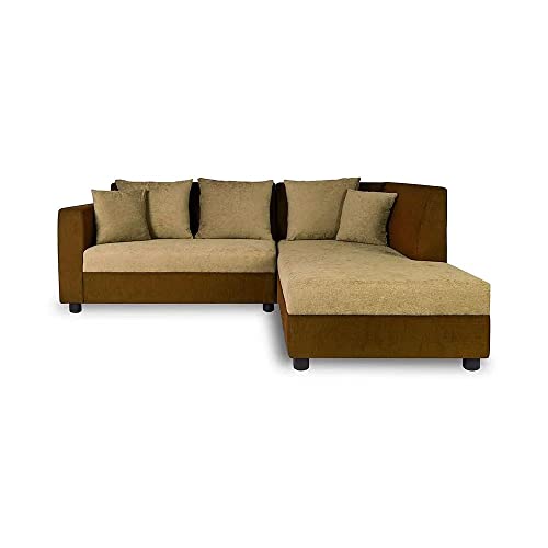 Wakefit Sofa Set | 1 Year Warranty | 2 Seater Sofa for Living Room, Wooden Sofa Set, Couch for Living Room - Skiver(JIO : Toffee Brown & Amphora Brown)