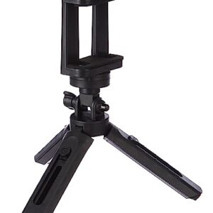 Amazon Basics Portable & Flexible Mini Tripod with Mobile Holder & 360 Degree Ball Head, for Smart Phones, Compact Cameras, GoPro, Ideal for Shoots, Live Streams, and Video Calls (27 cm)