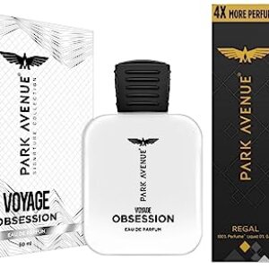 Park Avenue Men Voyage Obsession Eau De Parfum, 50 Ml & Regal No Gas Premium Perfume Long Lasting Musk Scent Fragrance Spray 130Ml