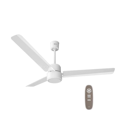 REO By Havells BLDC 1200MM Ceiling Fan "Fixed Price Always" |Air Flow: 220 CMM| Speed: 350 RPM| Reverse Rotation Mode| Timer Setting| 2 Year Door Step Warranty By Manufacturer (Energex, Elegant White)