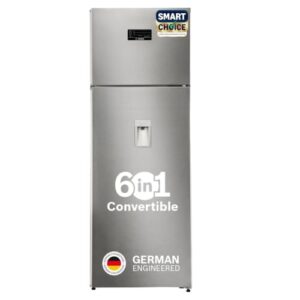 Bosch 368L, 2 Star, Frost Free Double Door Refrigerator with 2.5 L Water Dispenser | 6-in-1 Convertible Storage Modes | VitaFresh |Touch Panel | 2 Cooling System 2026 Model, (CTC39S22AI,Silver)