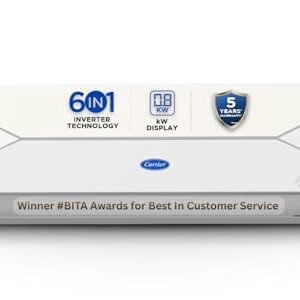 Carrier 1 Ton 3 Star,New Star rated, Flexicool Inverter Split AC (Copper, Convertible 6-in-1 with Smart Energy Display, Insta Cool, Auto Clean, PM 2.5 Filter, ESTER EDGE Gxi-CAI12EE3R36F0, White)