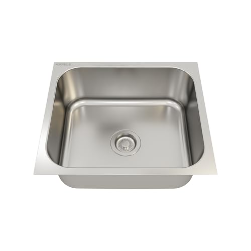 Hafele Astral 2118 Stainless Steel Single Bowl Kitchen Sink | 21x18 Inches | 304 Grade Steel | Satin Finish | Compact Design for Modern Kitchens