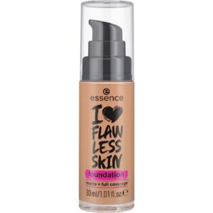Essence I LOVE FLAWLESS SKIN foundation 70 Light Sand, liquid foundation, Light Sand shade, full coverage, matte finish, long-lasting, blendable texture, 30 ml