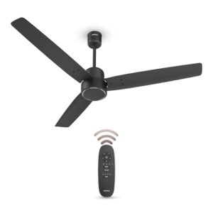 Havells FAB BLDC Ceiling Fan 1200 mm (Made In India), 380 RPM, Savings Upto 65%, Reverse Rotation, 4 Modes (Boost,Sleep,Breeze,Mop), Low Wattage 30 W, Low Noise, Air Flow:235 CMM, 3Y Warranty, Black