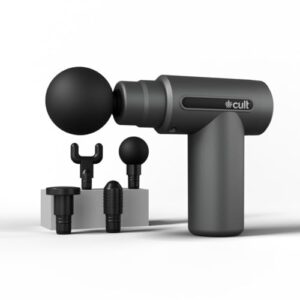 Cult Impact Deep tissue massage gun, 3000mAh battery, 6-speed intensity, Silicone round head, Full body gun massager.