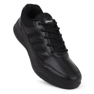 Appalon School Shoes Kids/Adults Uniform Shoe NKV | EVA Sole and Remixe Upper Shoes For Girl & Boy Stylish | Sports/Casual Shoes For Boys, Girls | Classic Lace-Up Comfort and Durability | All Day Comfortable (UK Footwear Size System, Big Kid, Men, Alpha, Medium, Medium)