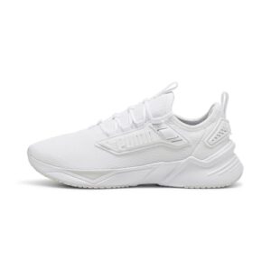 PUMA | Retaliate 3 Running Shoes | White-Feather Gray-Black | 5UK
