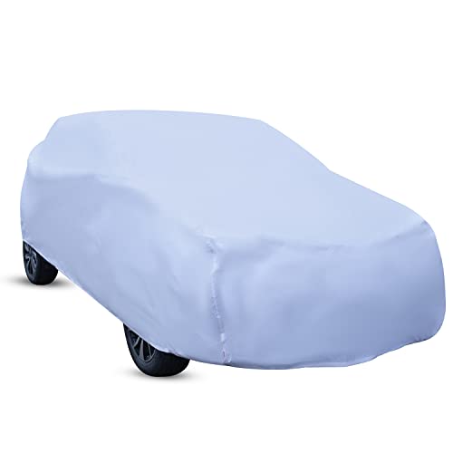 Amazon Brand - Solimo Large Hatchback Car Cover, White (I20, Swift, Baleno, Celero, Brio, Nexxon, Etc.), for Car
