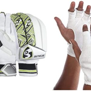 SG Ecolite Cricket RH Batting Gloves, Junior Color May Vary Campus Inner Gloves, Junior (Colour May Vary)