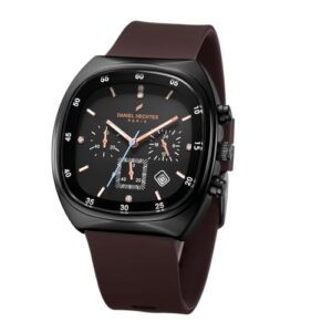 Daniel Hechter Paris Bercy Collection Modern Chronograph Watch for Men with Square Dial and Silicon Band-DHM1001