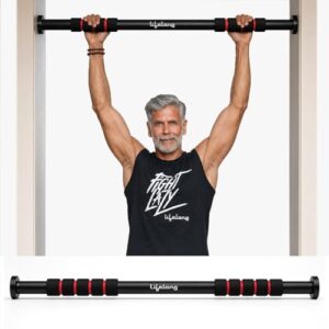 Lifelong Pull Up Bar for Home Kids| Adjustable 62–100 cm Doorway PullUp Bar For Home Gym Equipment |No Screw Pull Up Bar Door Mounted |100kg Capacity, Anti-Slip Lock, Foam Grip Handles |Gym Equipment for Home Workout
