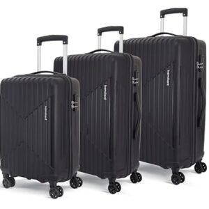 KAMILIANT by American Tourister Savvy|Trolley Bag Set of 3 (55+70+80 cms) for Travel| Hard Case Polypropylene (PP) Suitcase|360° 8-Wheel Spinner Luggage Trolley|Combination Lock|Black