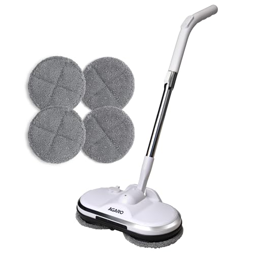 AGARO Regency Electric Spin Mop for Floor Cleaning, Mopping, Automatic Wet Mopper, Cordless, Adjustable Handle, Water Sprayer, Lightweight, for Wooden, Tiles & Hard Floors, Home, Kitchen & Office use