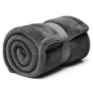 AM Safe-X Premium Microfiber Cleaning Cloth 1200 GSM 40x60cm Grey | Ultra Thick Dual-Sided Car Drying Towel | Super Absorbent, Lint-Free & Scratch-Free | Multipurpose Microfiber Cloth