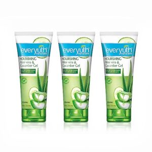 Everyuth Naturals Nourishing Aloe Vera & Cucumber Gel| Protects from Acne, Cuts & Rashes|Refreshing & Soothing Care|Paraben free|For Oily, Dry, Normal, Combination & Sensitive Skin – 150 g (Pack of 3)