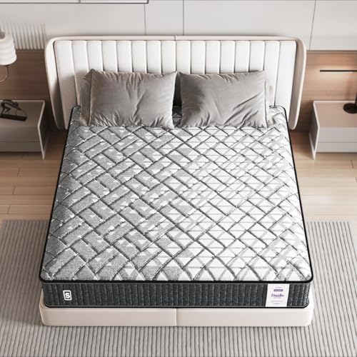 Springwel Dualis 2-in-1 Reversible 5 Inch Bed Mattress | 15 Yrs Warranty | Dual Side - Hard & Soft Support | Breathable & Anti Microbial Bamboo Charcoal Fabric Cover | King Size (72X72X5) Inches
