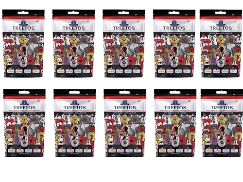 Dr. Pets Pack of 10 (85g Each) Treetos Mix Flavour Dog Treats Soft Chew Sticks | Real Chicken Training Treats | Easy to Digest Puppy Snacks | Healthy Growth Support