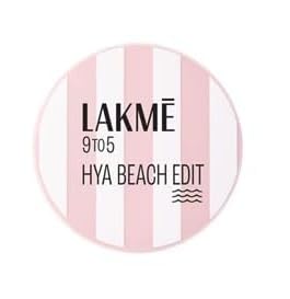 Lakme 9to5 Hya Matte, Beach Edit Cushion Foundation, N340-Neutral Almond, Matte Finish, Buildable Coverage, SPF 40, 12 gm