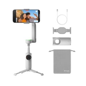 Insta360 Flow Pro – AI-Powered Gimbal Stabilizer for Smartphone, Apple DockKit Enabled, 360º Infinite Pan Tracking, 3-Axis Stabilization, Built-in Tripod, Portable & Foldable, AI Tracking