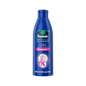 Parachute Advansed Gold Keratin Coconut Hair Oil | Thick & Smooth Hair| No Paraben or Silicone | 300ml