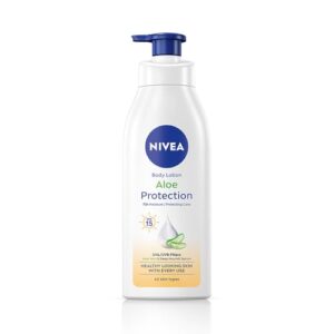 NIVEA Aloe Protection Body Lotion 400 ml | UVA UVB filters | 72H Moisturization| Aloe Vera Extracts | Dep Moisture Serum | Men and Women | All Skin Type