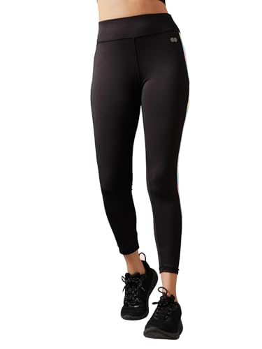 Clovia Women's Activewear Ankle Length Tights (AB0043H13_Black_L)