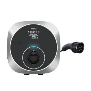 Havells 11 kW MotrON GT Smart EV Charger with Display |2m & 5m Output TPU Cable|Wi‑Fi, GSM, LAN, 4G, RFID|Type-2|OCPP 1.6, ARAI, IEC|IP66, IK10 & UV Safe |10+ Electrical Safety Features|2 Yr Warranty