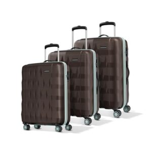 Aristocrat Comet Set of 3 (Cabin+Medium+Large) Hard Case Trolley Bags,Brown