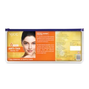 VLCC Salon Series Anti Tan Facial Kit ( 6 Facials ) – 300g – At Home Anti-Tan Facial Kit | Fights Sun Tan, Uneven Skin Tone | Refines and Brightens Skin Tone For Glowing Complexion