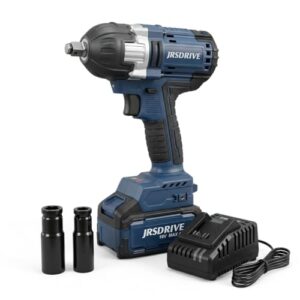 Eastman Jrsdrive Cordless Impact Wrench with 600W Power, 2200RPM no load speed, 1/2inch Drive, Torque 500 Nm, 1 Fast Charger, 1 Battery and 1 Socket (ECIW-600)