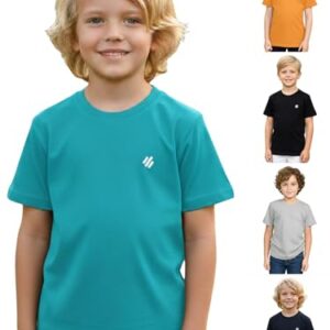 ONN Boy’s Half Sleeves Round Neck Solid Cotton T-Shirt OA748_BLK_MST_GM_SGN_NB_60_5PC