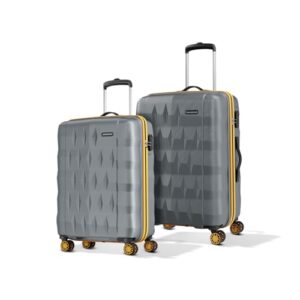 Aristocrat Comet Set of 2 (Cabin+Medium) Hard Case Trolley Bags, Grey