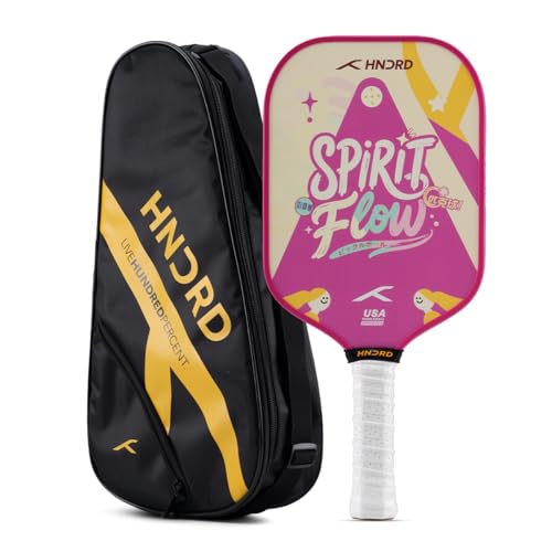 Hundred Spirit X Flow - Extend Pickleball Paddle | 13mm Core | Wide Body Power Paddle | Enhanced Sweet Spot | Ideal for Beginners & Intermediate Players | Free Paddle Bag