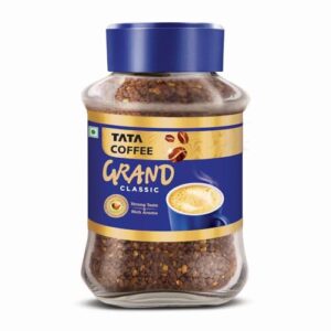 Tata Classic Instant Coffee, 90g Jar, Chicory Mix With Strong Taste & Rich Aroma, With Flavour Locked Decoction Crystals