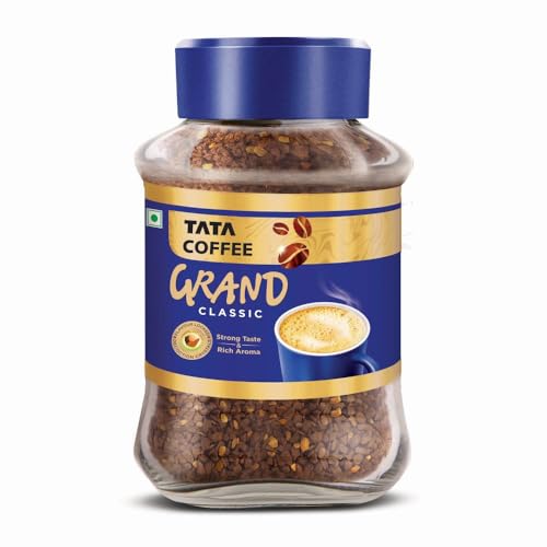 Tata Classic Instant Coffee, 90g Jar, Chicory Mix With Strong Taste & Rich Aroma, With Flavour Locked Decoction Crystals