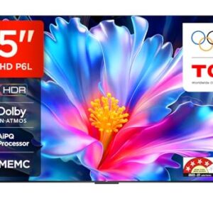 TCL 139 cm (55 inches) 4K Ultra HD Smart LED Google TV | 4K HDR | Dolby Vision & Atmos | Game Master | 60Hz MEMC | 55P6L