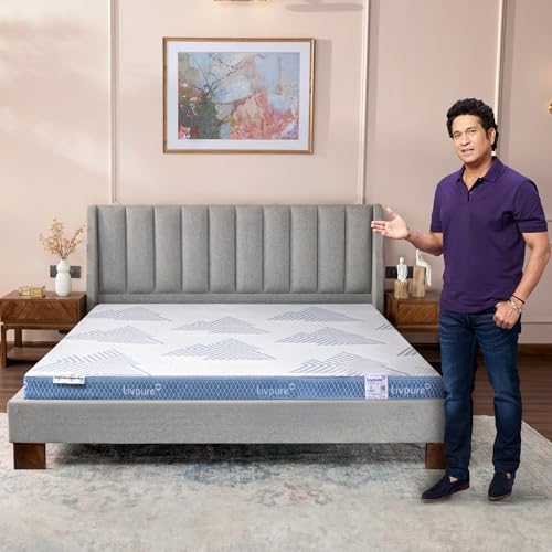 Livpure Smart DUOS PRO+ Reversible 3 Zone Profile HR Foam Mattress |3D SleepTech Zones| ComfortScience Tech Foam | High GSM Sporty Fabric|King Bed (78x72x5) inch, 7 Years Warranty