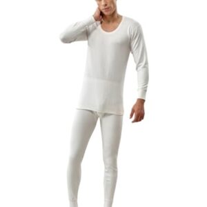 Lux Inferno Men’s Round Neck Thermal Set | Full Sleeves | Regular Fit | Pack of 1 White
